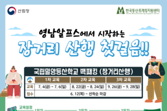 국립밀양등산학교, 영남알프스서 ‘백패킹(장거리 산행) 과정’ 운영