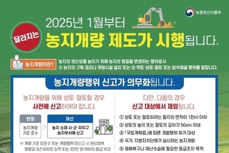김천시, 농지 50cm 이상 절·성토 시 반드시 신고하세요!