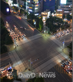 범어네거리 하이마스트 조명 설치 전 