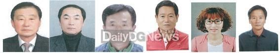사진제공 상주시, 왼쪽부터 원예특작·유통·임업분야 김영식, 과수부문 엄재명, 농정부문 박희창, 전체대상 최창애, 여성농업인부문 김성희, 축산부문 박용기씨
