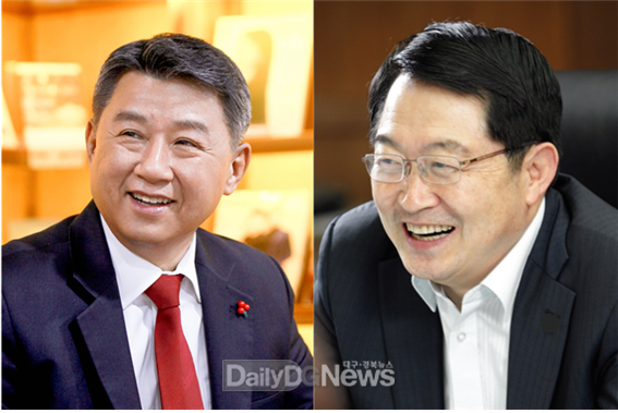 사진왼쪽부터 장석춘, 백승주 국회의원