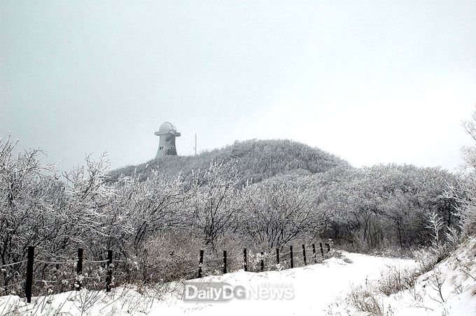 소백산 천문대 설경