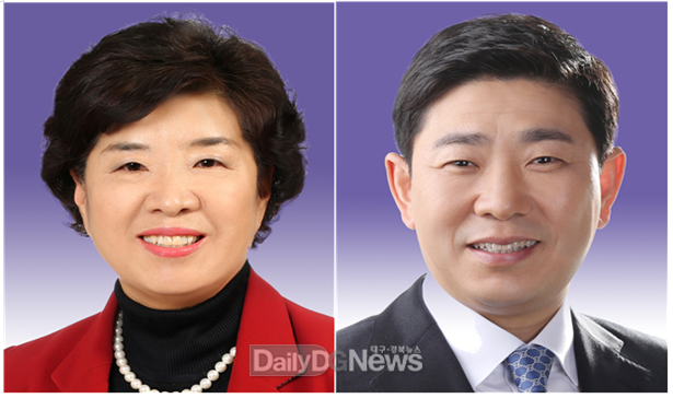 사진 왼쪽부터 박차양, 박용선 도의원