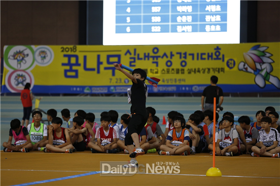 2018년 꿈나무 실내육상경기대회 개최 모습. (사진=대구시 제공)
