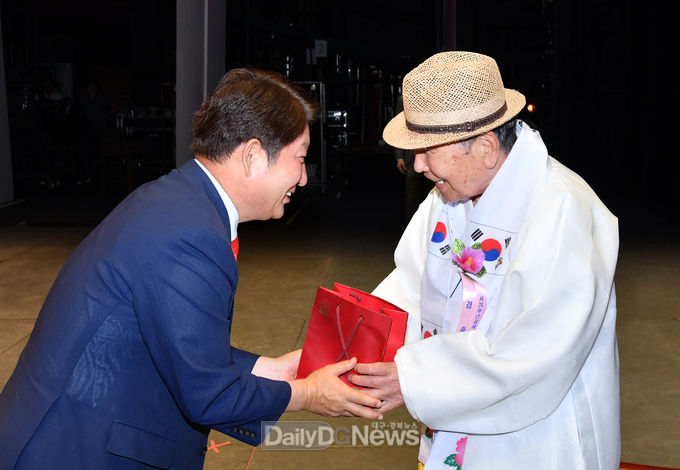 제74주년 광복절 경축식. (사진=대구시 제공)