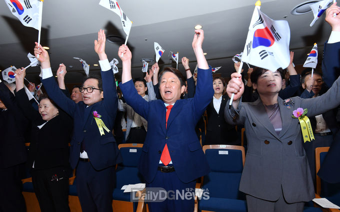 제74주년 광복절 경축식. (사진=대구시 제공)