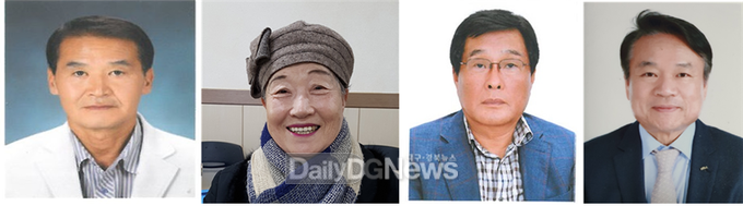 사진왼쪽부터 문화체육 - 김명희, 사회복지 – 전일남, 산업건설 – 김인훈 , 특별부문 – 김양락