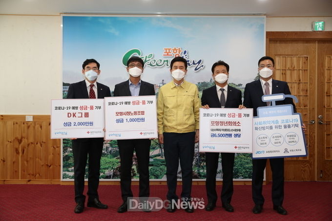 포항시, 코로나19 극복을 위한 성금품 줄이어(포항시청노동조합)
