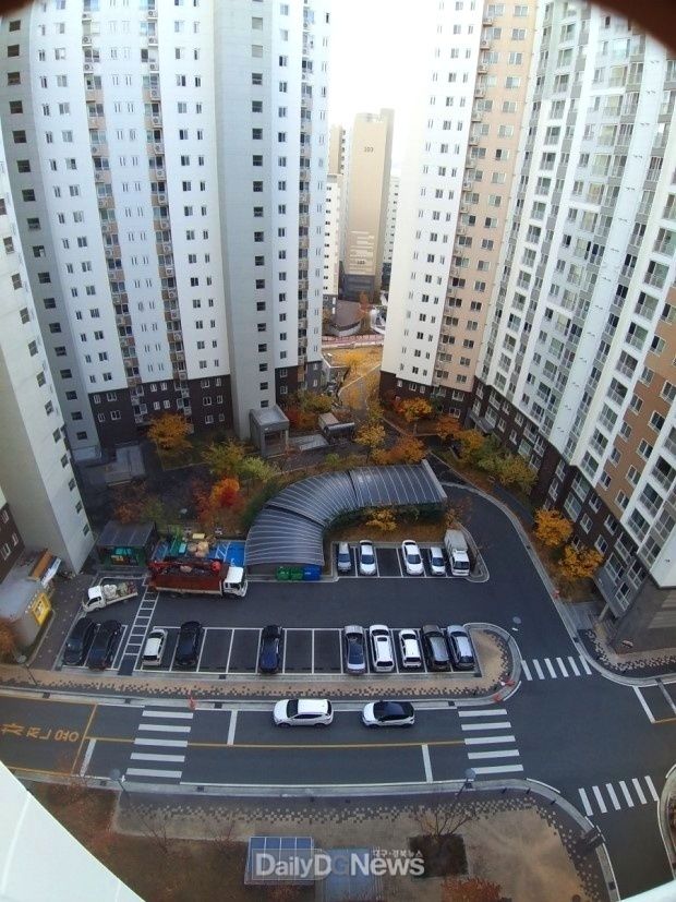 경북 구미 강변 파라디아 아파트 전경. (사진=정종호 제보자 제공)