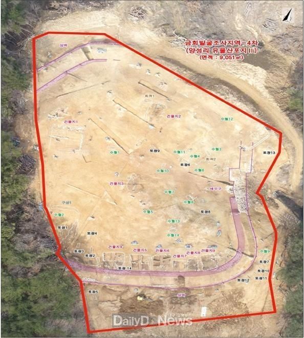 고려시대 축조 성곽 모습