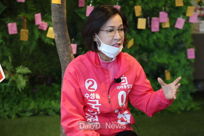이인선 미래통합당 대구 수성을 국회의원 후보. (사진=이준호 기자)