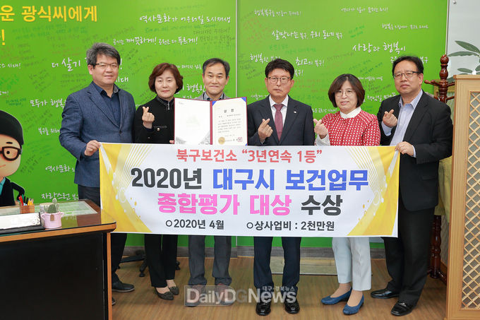 대구 북구보건소가 2020년 대구광역시 보건업무 종합평가에서 3년 연속 1등 수상했다. (사진=북구청 제공)