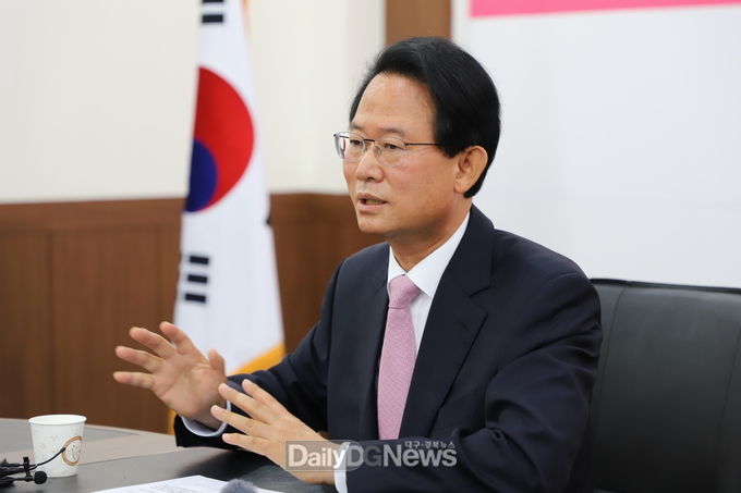 류성걸 당선인은 기재부 출신 경제전문가로서 대구 예산을 최소한 재정증가율 만큼은 가져오겠다고 밝혔다. (사진=이준호 기자)