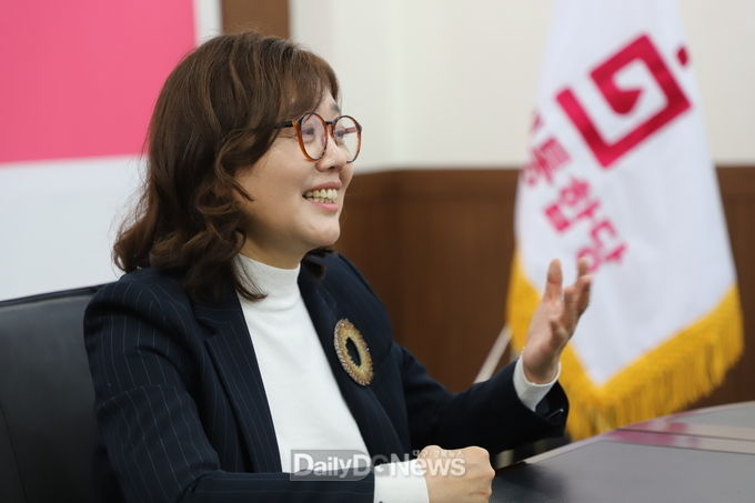 양금희 당선인은 여성, 초선의원이지만 지역발전을 위해 제 목소리를 내겠다고 밝혔다. (사진=이준호 기자)