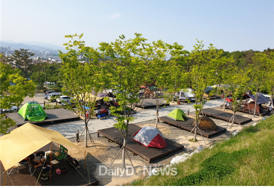 5월 6일부터 재개장하는 달서별빛캠프 캠핑장 전경. (사진=달서구청 제공)
