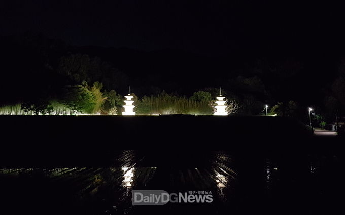 감은사지, 고효율 LED 수목조명등으로 경관조명 보수