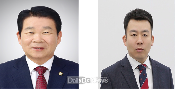 대구 서구의회 제8대 후반기 의장단으로 선출된 김종록 의장(왼쪽), 이주한 부의장(오른쪽). (사진=서구의회 제공)