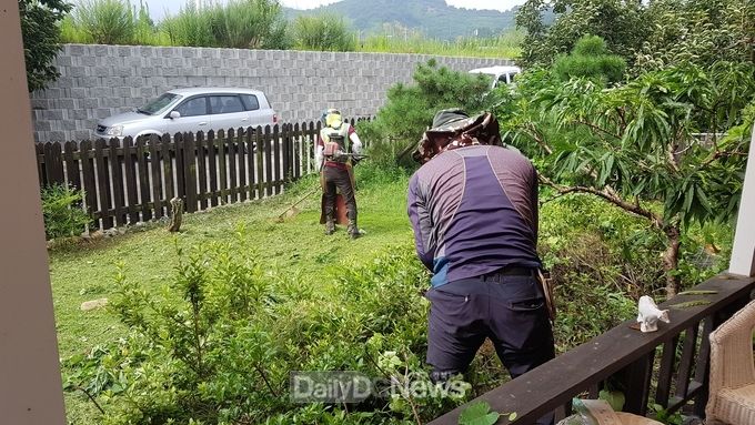 산서권역 맞춤형복지, ‘제초 및 해충방역서비스사업’ 실시