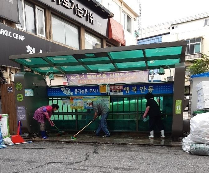 안동시, 음식물쓰레기 수거용기 집중 세척으로 해충・악취 해소