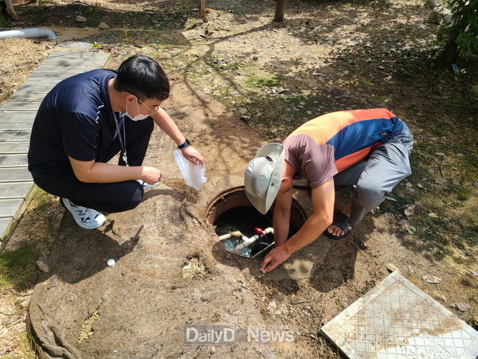 사진제공 상주시) 야영장 오수처리실태 특별점검 실시