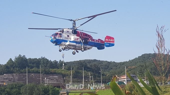 경북소방, 대형 산불화재 대비 소방헬기 화재진압 훈련 실시