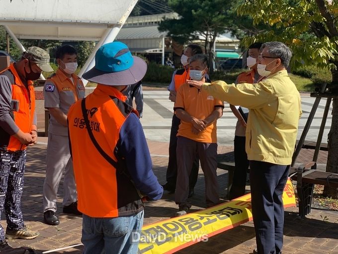 금천면 의용소방대 코로나19 방역 활동 실시