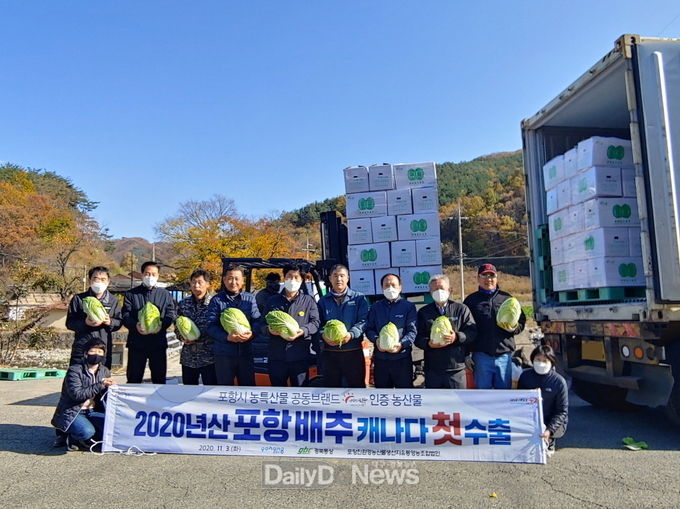 포항시, 가을배추 캐나다 수출