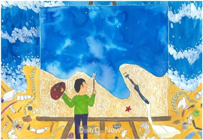 고시온(안양박달초등학교 3학년) 제목: ‘기억속의 바다를 저어새와 그려요’