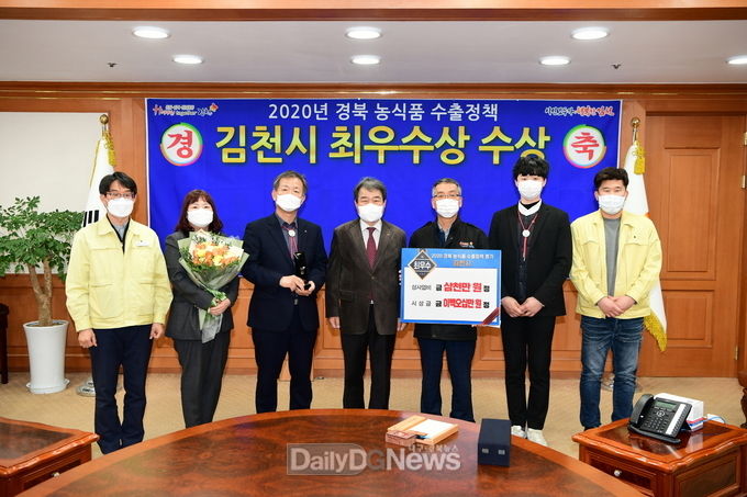 김천시, 경북 수출정책 시군평가 최우수 기관상 수상