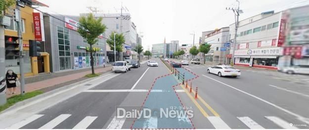안동시 제공) 태화5거리→태화3거리 방향 (양쪽 1차선 2개차로 통제)