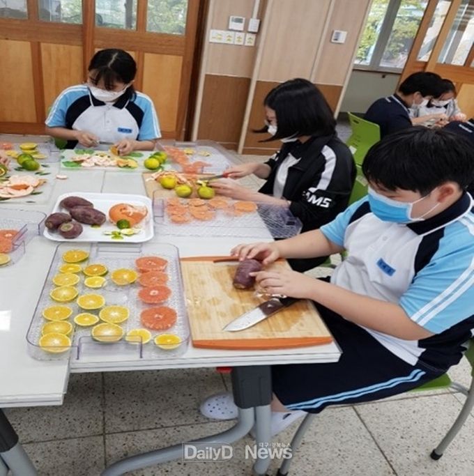 대구시교육청 '식생활교육 시범학교' 운영 모습. (사진=대구시교육청 제공)