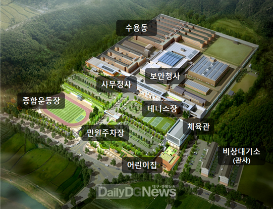 대구 달성군 하빈면으로 신축이전하는 대구교도소 조감도. (사진=추경호 의원실 제공)