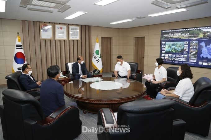 상주시, 김지수 유도 국가대표선수 격려