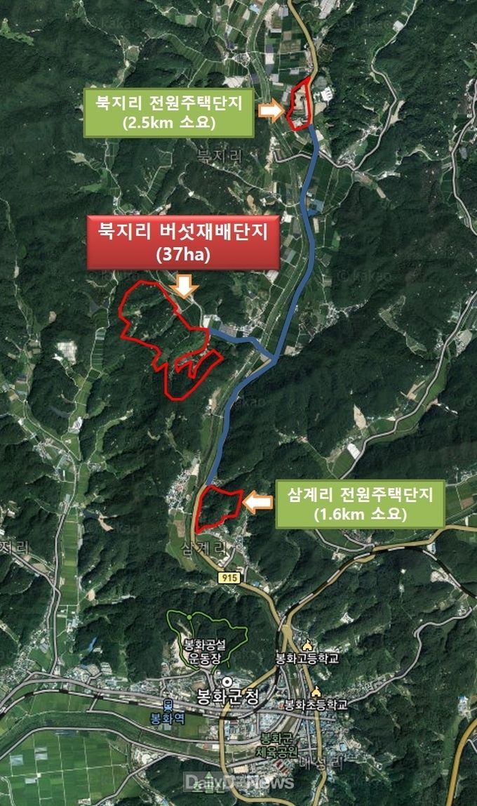 버섯산업클러스터단지 위치도