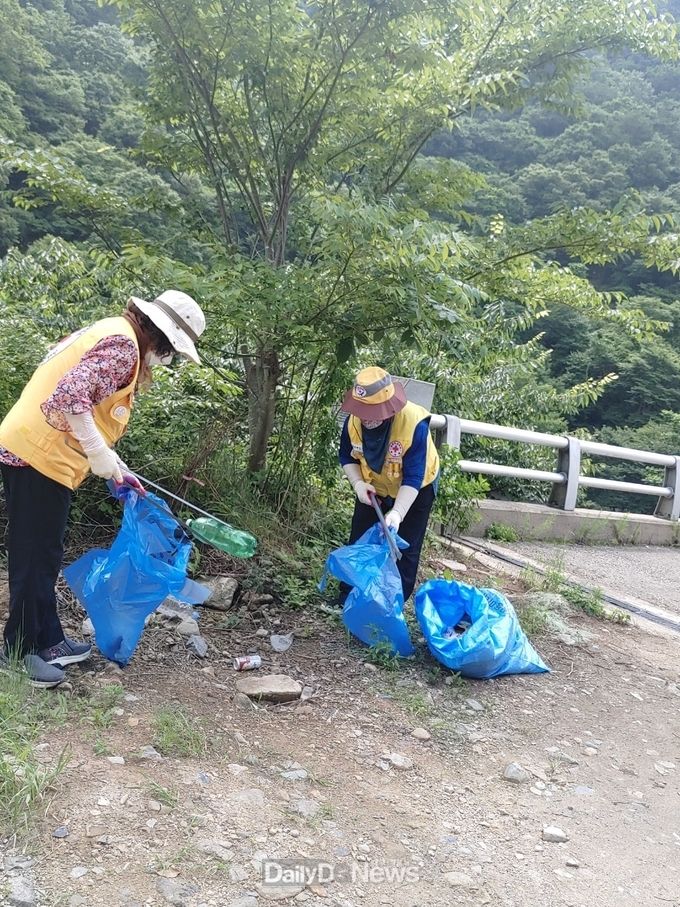 달산면 적십자봉사단 자연정화활동 실시