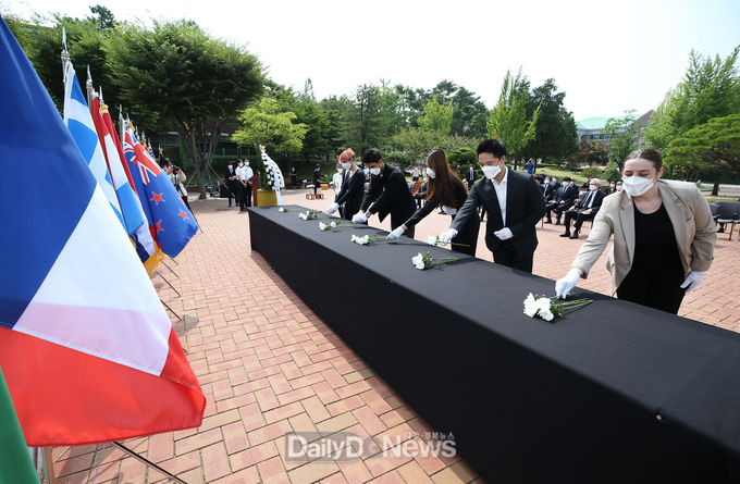 계명대학교 총학생회 주관으로 개최된 '6.25 전쟁 71주년 추념행사' 모습. (사진=계명대 제공)
