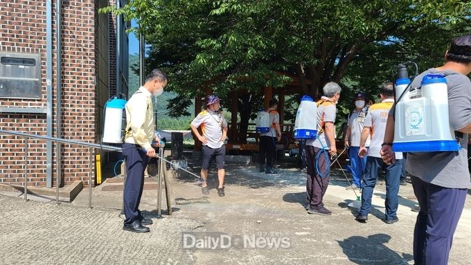 운문면 의용소방대, 코로나19 확산방지 자체 방역 활동 전개