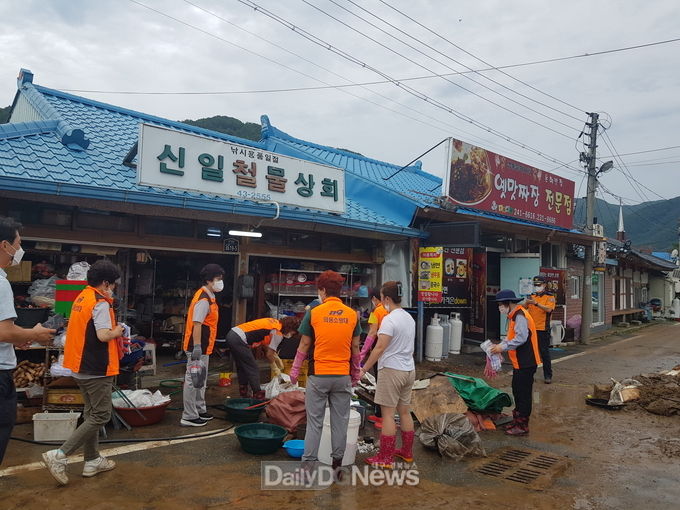 경북도 의용소방대, 태풍 피해 복구 구슬땀!