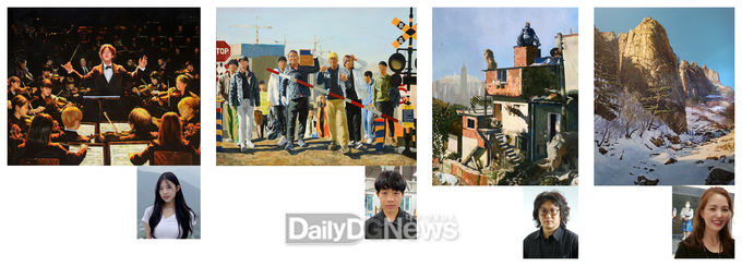 계명대학교 회화과 학생들이 '제40회 대한민국미술대전'에서 특선에 오르는 영광을 안았다. (왼쪽부터 강나연, 고성민, 김중환, 이옥진 학생). (사진=계명대 제공)