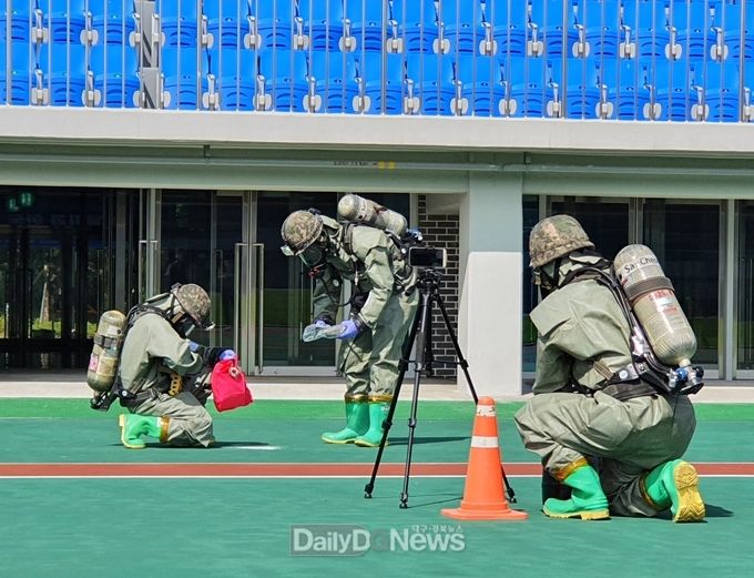 50사단, 전국 체육대회 대비 통합 화생방테러 대응훈련