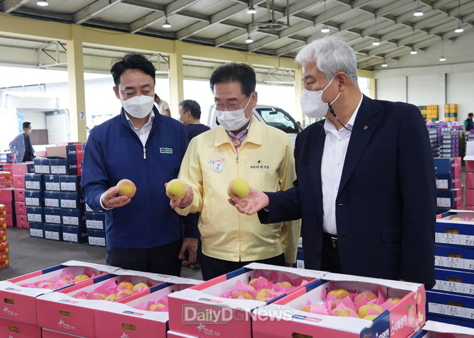 최기문 영천시장, 농산물도매시장&공판장 방문 과수농가 격려