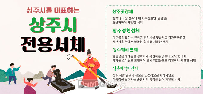 상주시, 전용서체 4종 공개