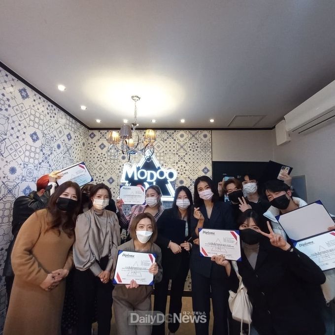 대구공업대학교 헤어디자인과 뷰티 이미지 코팅 현장교육 실시 모습. (사진=대구공업대 제공)
