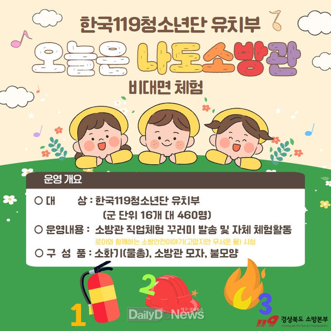 경북소방본부, 오는 6일부터 ‘오늘은 나도 소방관!’ 비대면 직업체험 행사 개최