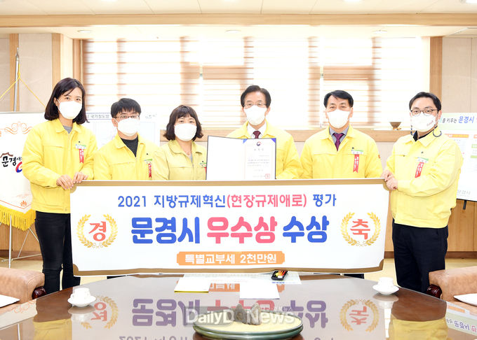 문경시, 행정안전부 2021년 지방규제혁신 평가 우수기관 수상