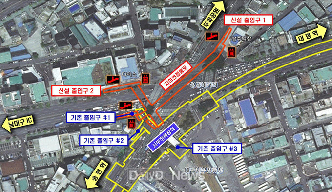 대구 도시철도 1호선 서부정류장역 개선공사 현장전경도. (사진=대구시 제공)