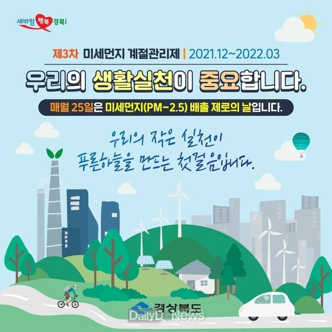 미세먼지 배출 제로의 날 포스터