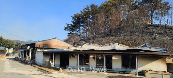 울진군 산불피해 신고 접수 중