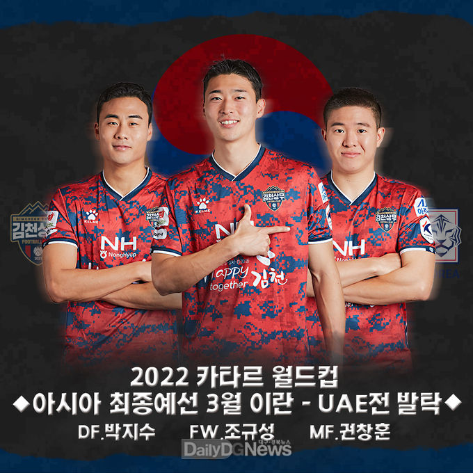 김천상무, 조규성·박지수·권창훈 ‘국가대표’로 발탁