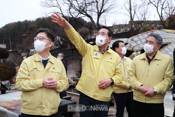 김현수 농림축산식품부 장관, 산불 피해 영농인에 신속한 복구 지원 약속